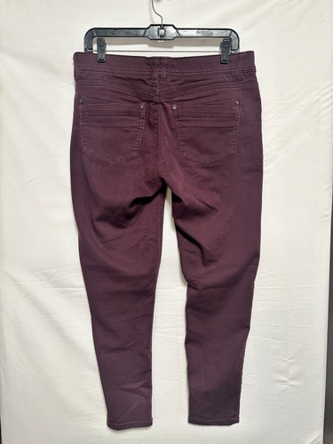 Democracy Burgundy Pants Stretch 5 Pocket Layered Pocket Size 8 - Picture 6 of 8