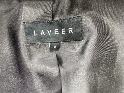 LAVEER Women's Blazer Silver Gray Black Shimmer Blend Size 6 - Picture 8 of 15