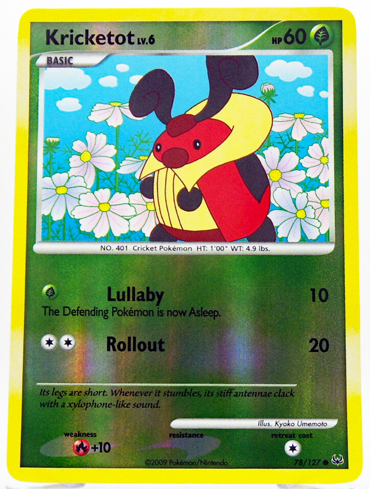 Kricketot 78/127 Reverse Holo Platinum Base Set Pokemon Cards NM With Tracking