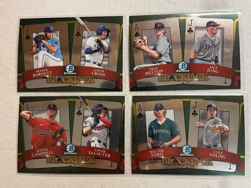 2022 Bowman Draft Chrome Blackjack Insert (4 Card Lot) See Description