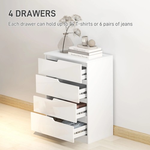 4 Drawer Chest of Drawers, Modern Dresser for Bedroom, Living Room, 60 x 40 x 85 - 第 4/12 張圖片