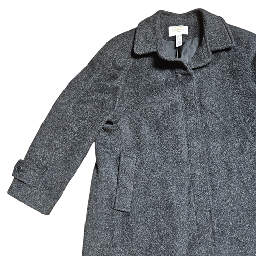Talbots Wool Mohair Blend Coat Womens Petites 14 Gray Old Money Quiet Luxury - Picture 6 of 13