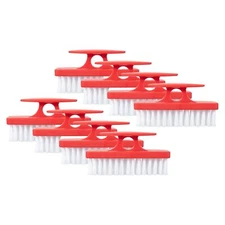 Nail Brush for Cleaning Fingernails, Nail Scrubber Brush (8, Red)
