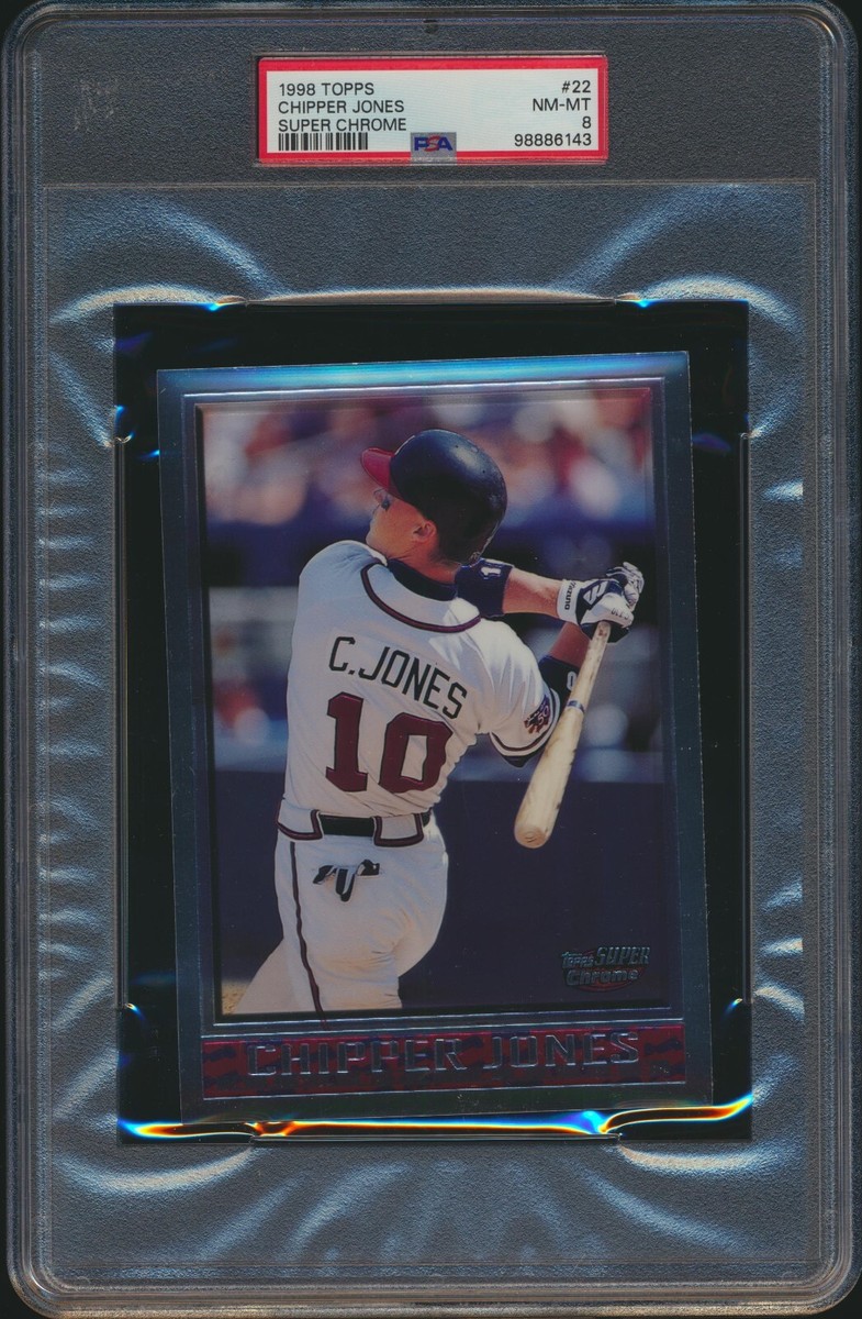 1998 Topps Super Chrome Chipper Jones #22 HOF Atlanta Braves PSA 8