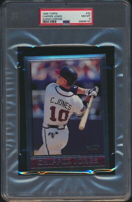 1998 Topps Super Chrome Chipper Jones #22 HOF Atlanta Braves PSA 8