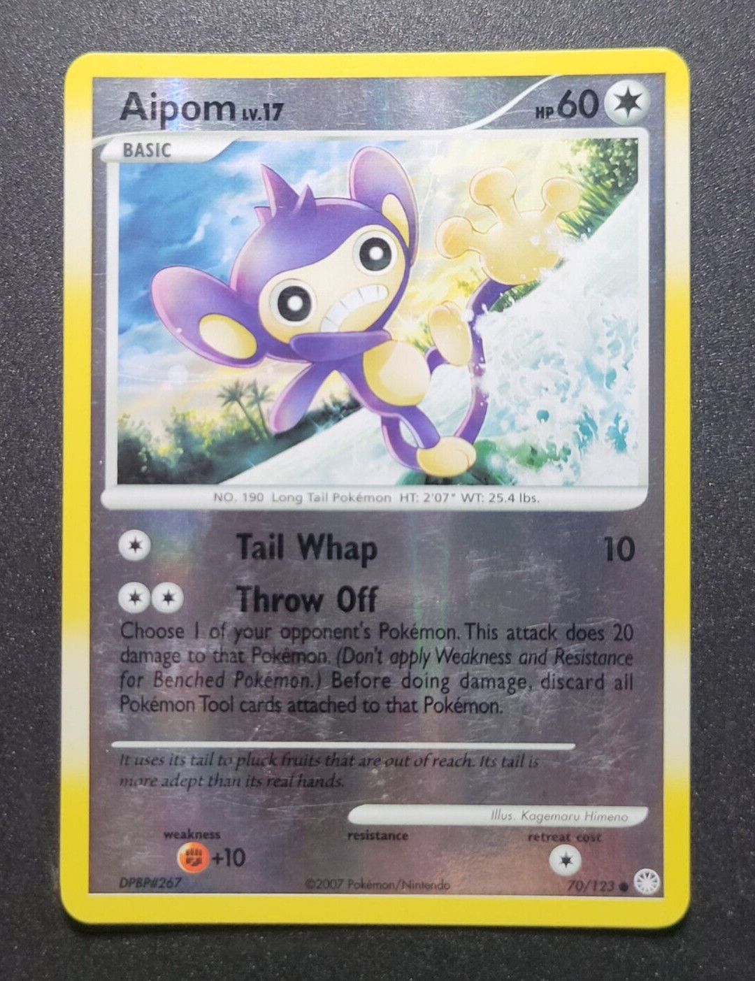 Aipom Mysterious Treasures (Reverse Holo) 70/123 - Pokemon TCG 2007 - NM-LP