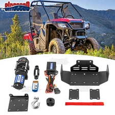 4500lbs Electric Winch Mount Wire Hook Remote Line Set For HONDA PIONEER 500/520