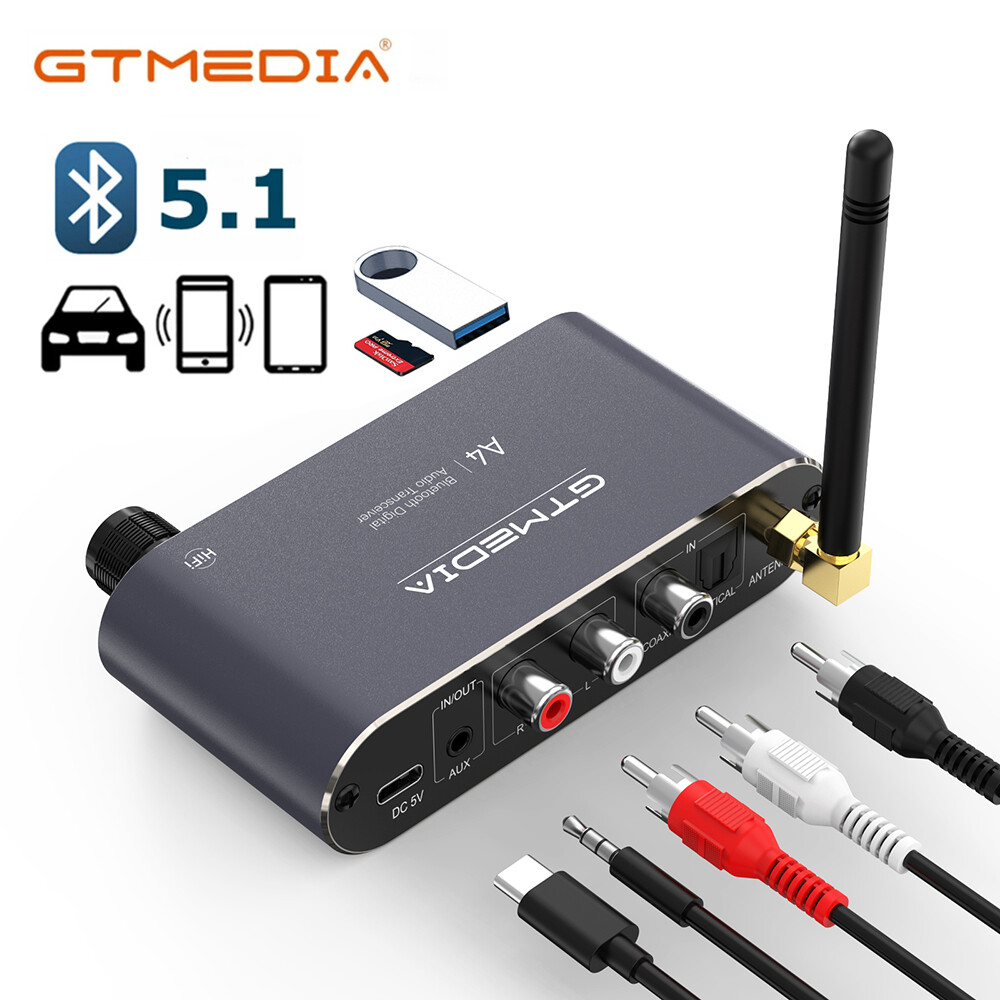 Wireless Bluetooth 5.1 Receiver Transmitter AUX Coaxial Optical Audio Adapter