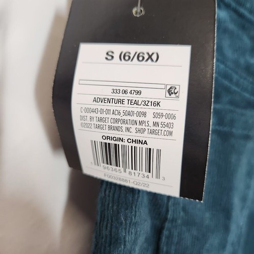 NWT Art Class Girls Corduroy Skirt in Teal Size S (6/6X) - Picture 5 of 7