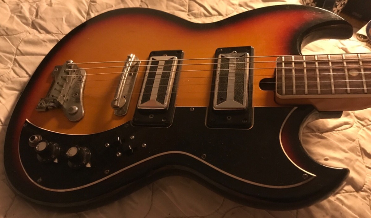 Kay K-2M guitar vintage 1972 SG style sunburst great