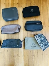 HUGE LOT Vintage Airline Travel Amenity Kit Bag Only CX JAL First Class