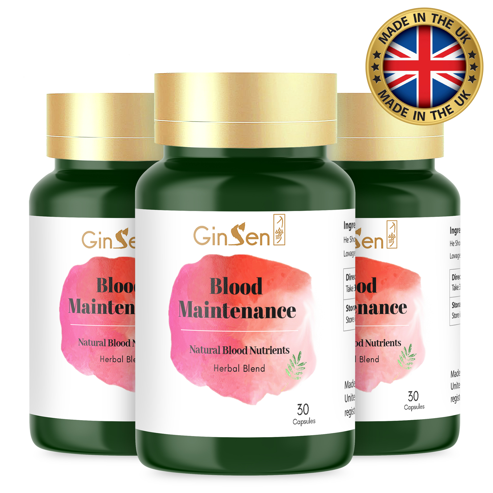 3 x 30 Blood Maintenance Capsules Fatigue Herbal Extract Supplements