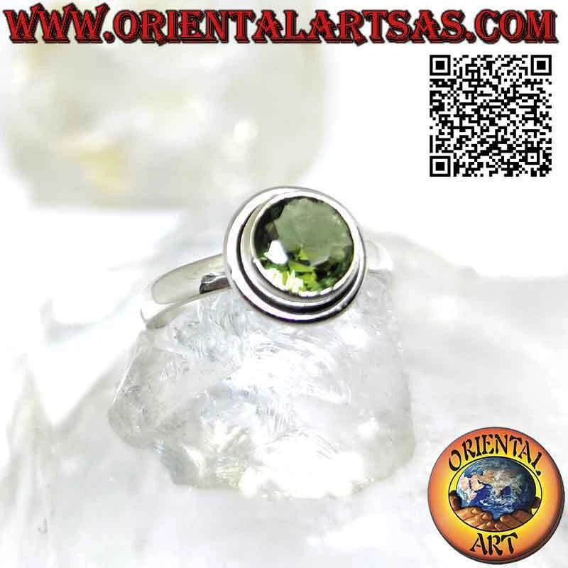 Anelli di lusso con gemme verde di pietra principale peridoto | Acquisti Online su