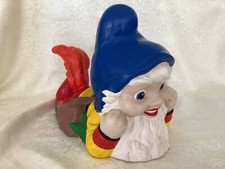 GNOME—HAND PAINTED COLOURFUL GNOME—LAYING IN THE GRASS