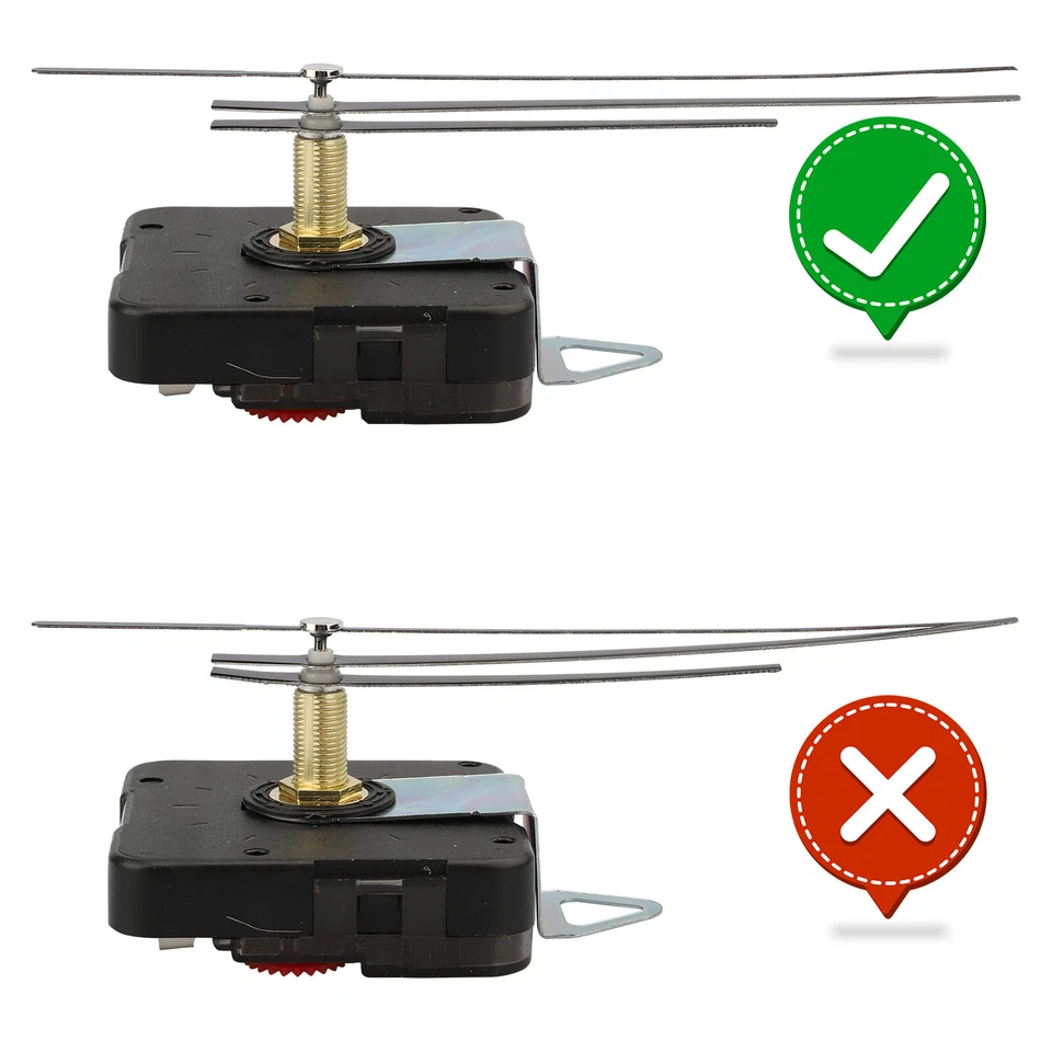 Juego de 6 Mecanismo de Movimiento de Reloj de Pared de Cuarzo Hágalo Usted Mismo Kit de Herramientas de Reparación de Manecillas de Foto 4 de 4