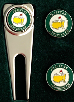 VINTAGE MASTERS GOLF TOURNAMENT DIVOT TOOL & BALL MARKER SET