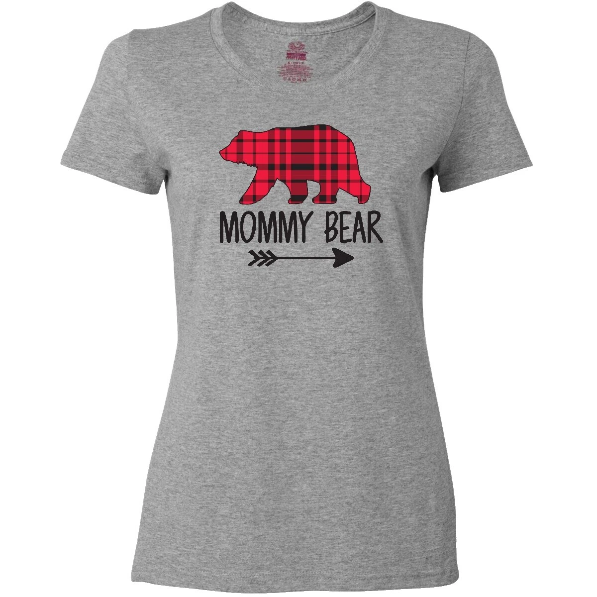 纯棉格子 T 恤上衣女