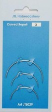 HAND SEWING NEEDLES CURVED REPAIR UPHOLSTERY CRAFT KNIT QUILTING NEEDLE 3PCS