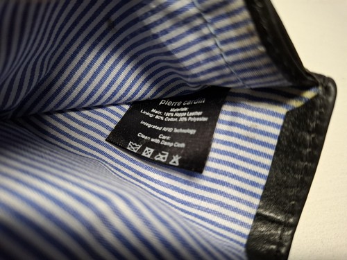 Portafoglio Pierre Cardin Nero Vera Pelle Bifold Protezione RFID Porta Carte - Foto 12 di 24