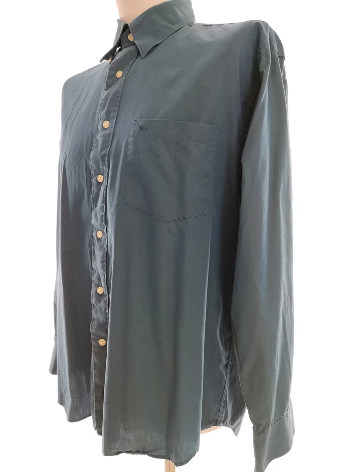 VAN HEUSEN  T. L Azul Hombre Camisa elegante Manga larga - Imagen 2 de 4