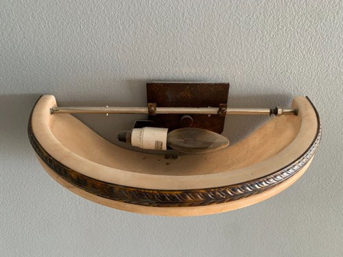 Vintage Genuine Alabaster Wall Sconces semi-flush - Picture 7 of 9