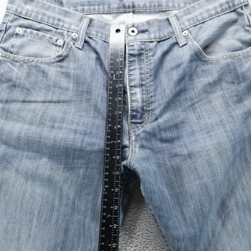 Levis Jeans Mens 36x30 Blue 527 Bootcut Flap Pockets Preppy Light Wash Denim - Picture 9 of 10