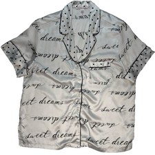 Victoria's Secret Women's Pajama Top Size Medium Sweet Dreams Button Up Top M