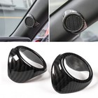 Inner A-Pillar Sound Speaker Decor Cover Trim for Ford Mustang 15+ Carbon Fiber