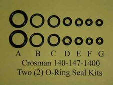 Crosman Model 140-147-1400 Two 2 Complete O-Ring Seal Kits