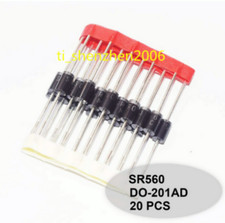 200PCS SR560 60V 5A SB560 DO-15 schottky diode