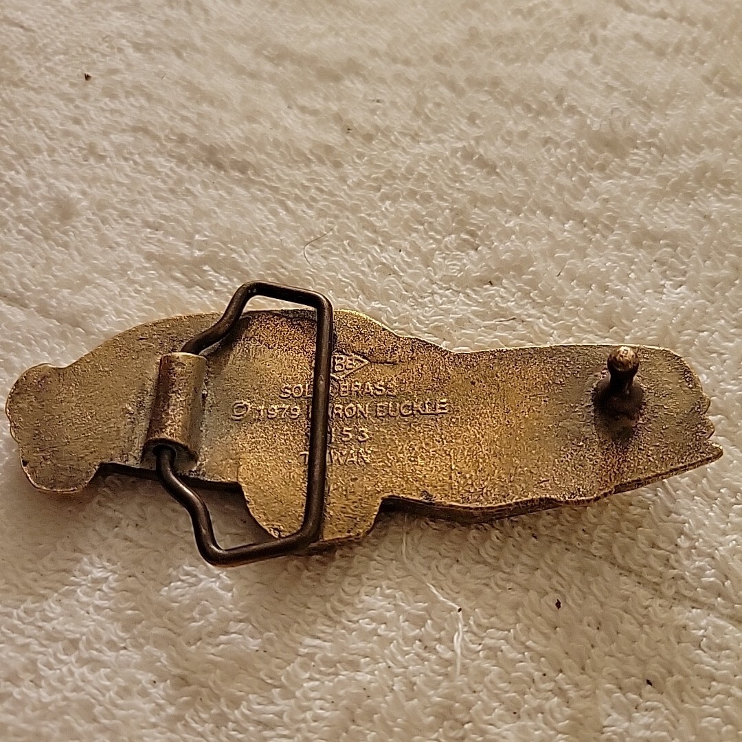 Vintage 1979 Baron Belt Buckle Solid Brass PONTIAC TRANS AM