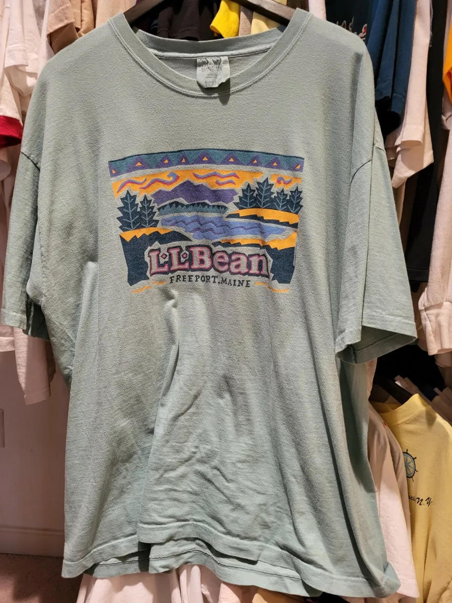 Vtg 80s 90s Harbor Side LL Bean Logo T Shirt XL USA Made Single Stitch -  Rare