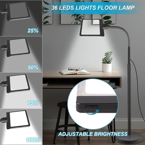5X Magnifying Glass with Light and Stand, 36 LED Dimmable Floor Magnifying Lamp, - Picture 9 of 24