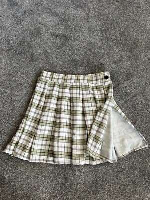 Ladies Pretty Little Thing Checked Side Split Tennis Skirt Size
