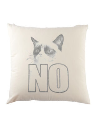 Grumpy No Dekokissen Cat Cats Fun Geek Nerd Social Interaction Introverts