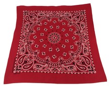 Vintage Hav-A-Hank Red Paisley Bandana USA RN15187 20.5  x20  B41