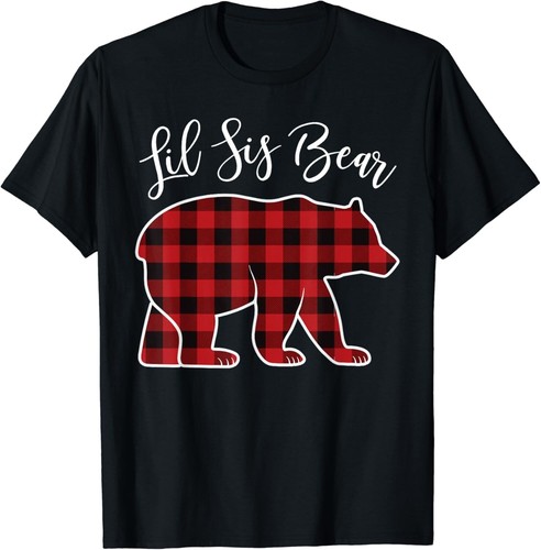 Sister Bear Pajama Red Buffalo Xmas Funny Family Christmas Gift Unisex T-Shirt - Bild 1 von 3