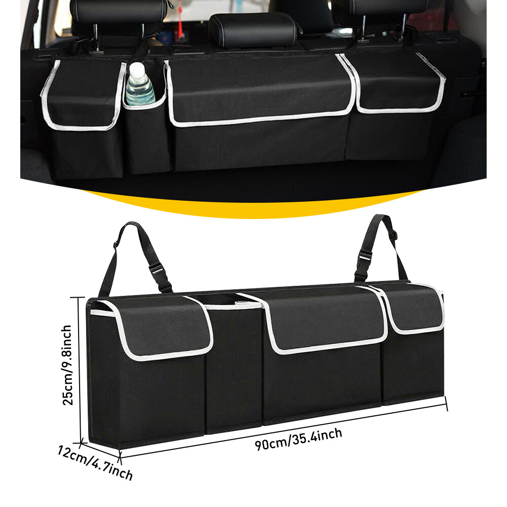 Universal Car Back Seat Storage Bag 4 Pocket Trunk Oxford Cloth