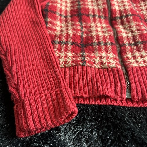 Burberry Girls Red long Sleeve zip up sweater Size 5Y - Picture 2 of 8