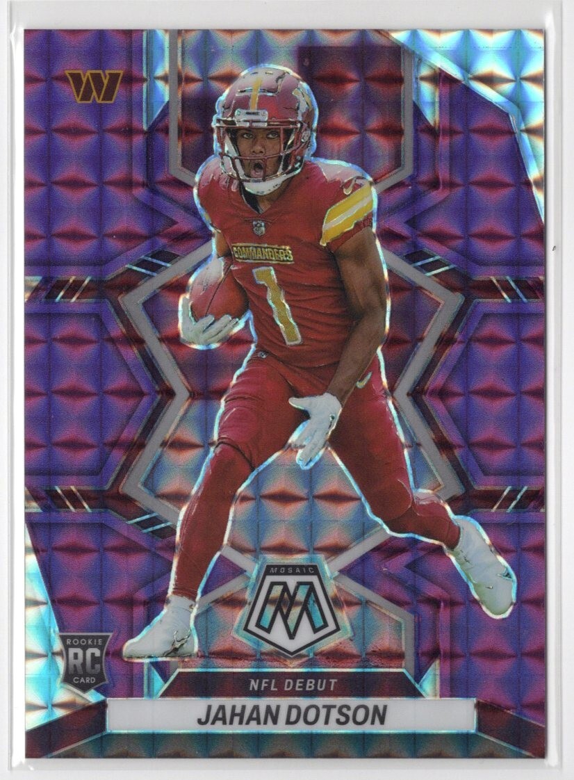 2022 Panini Mosaic Jahan Dotson #280 Purple Mosaic /49