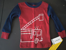 Carter's Boys 4-Piece Firetruck Snug Fit Cotton Pajamas - 12 Mo Red / Navy - NWT