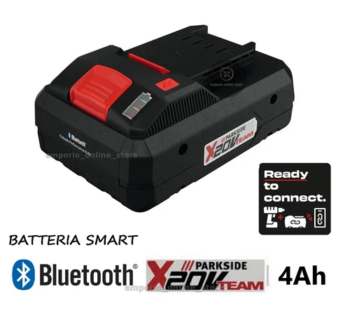 Batteria Parkside ORIGINALE! 20V 4Ah Smart Bluetooth PAPS 204 X20V Litio