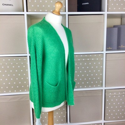 Maison Anje Womens Open Cardigan Green 