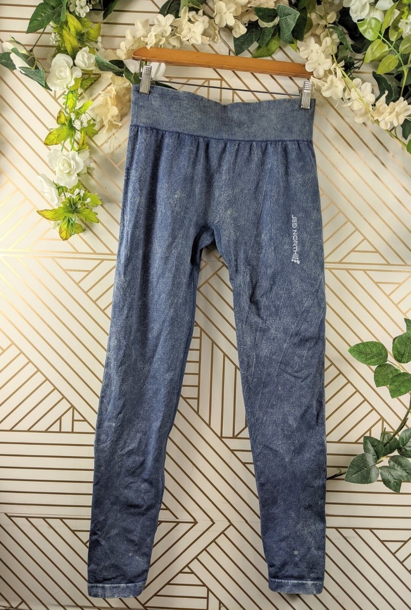 Jed North Womens Leggings Athletic Workout Blue Size M/L