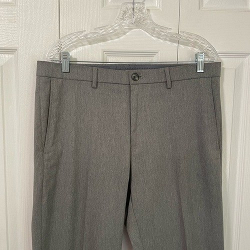 Haggar Herren Gerades Bein Grau Baumwollmischung Hose Pants Größe 34 x 32 - Bild 2 von 12