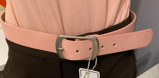 Part Leather Belt, Pink Colour, Width 3.7cm, Various Sizes