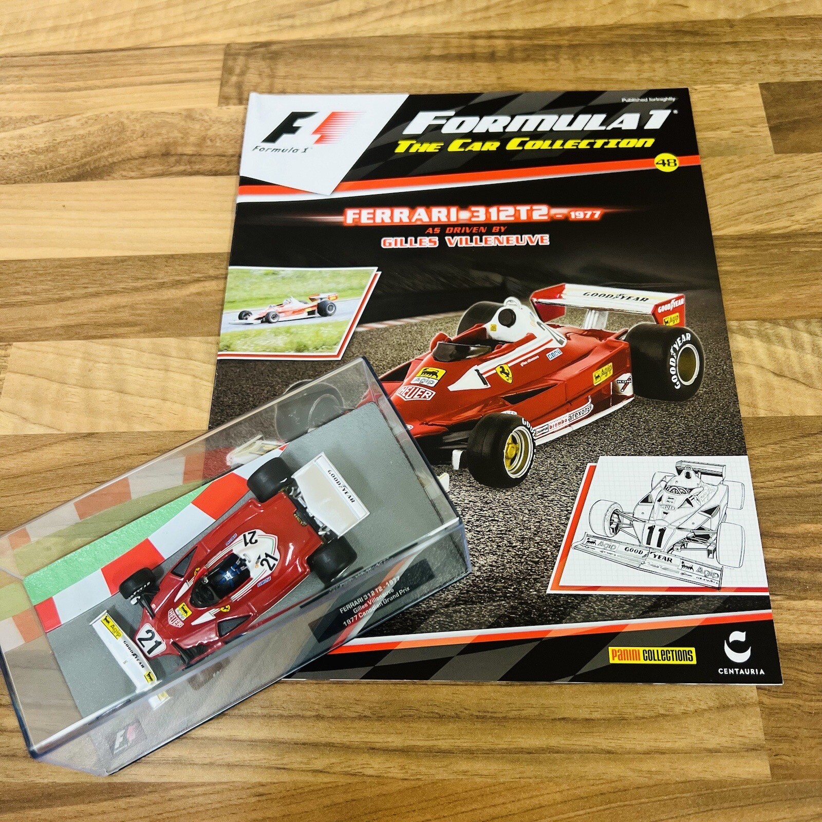 Ferrari 312T2 1977 Gilles Villeneuve Formula One Collection Magazine + Car #48