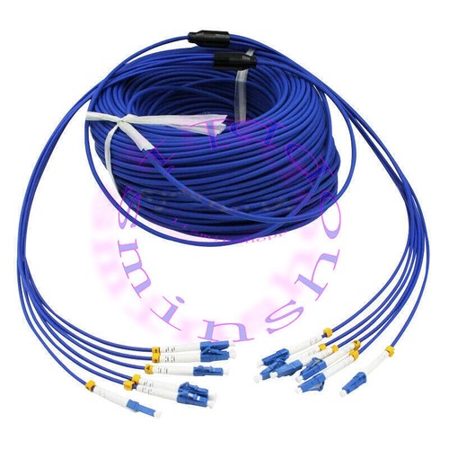 200M Indoor Armored Fiber Cable LC-LC 6 Strand SingleMode 9/125 Fiber Patch Cord