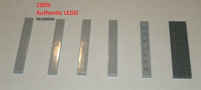 LEGO NEW 1x8 Light Bluish Grey Tile (5x) 4211481 Brick 4162