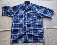Southpole Denim Collection Mens Button Up Collar Shirt Blue Large Pharoh Vintage